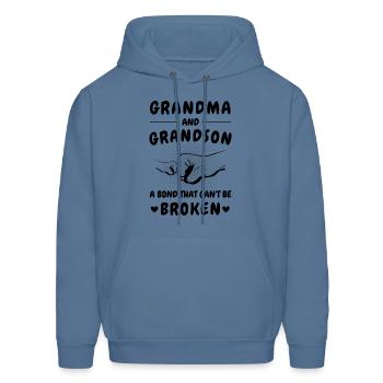 Grandma and Grandson - Men's Hoodie - denim blue - Front - Elias (183cm)