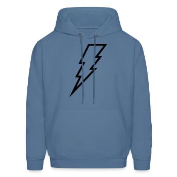 lightning, lightning bolt, bolt of light, flashing - Men's Hoodie - denim blue - Front - Elias (183cm)