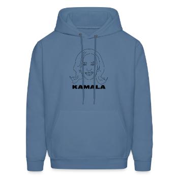 Kamala 2024 - Men's Hoodie - denim blue - Front - Elias (183cm)