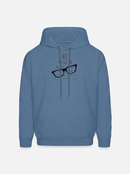 Vision screening with glasses - Men's Hoodie - denim blue