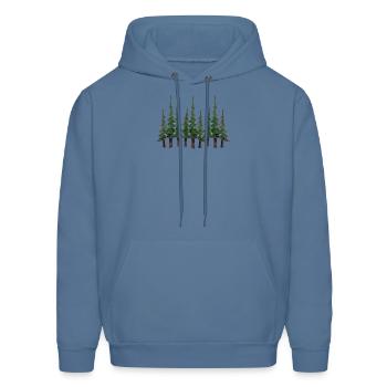 Pine Tree - Men's Hoodie - denim blue - Front - Elias (183cm)