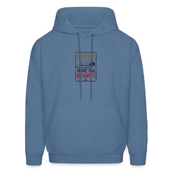 Books make you brilliant - Men's Hoodie - denim blue - Front - Elias (183cm)