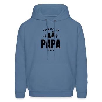 Promoted to Papa 2023 | New Father 2023 | Baby - Men's Hoodie - denim blue - Front - Elias (183cm)