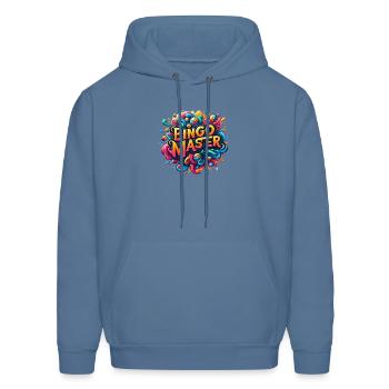 Get Your Bingo Master Tee Today! Stylish & Comfy - Men's Hoodie - denim blue - Front - Elias (183cm)