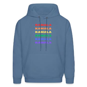 Kamala 2024 - Men's Hoodie - denim blue - Front - Elias (183cm)