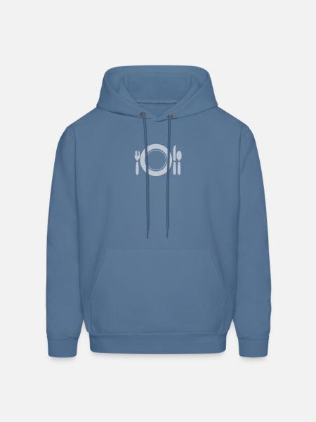 Meal Serves Plate Icon - Men's Hoodie - denim blue