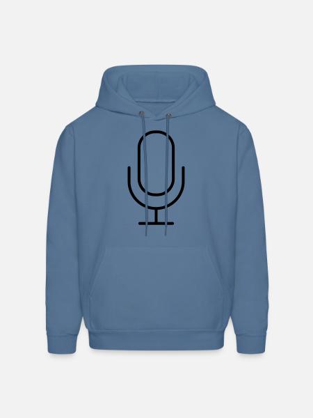 Podcast Microphone - Men's Hoodie - denim blue