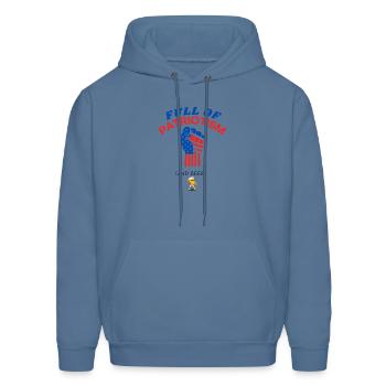Full of - Men's Hoodie - denim blue - Front - Elias (183cm)