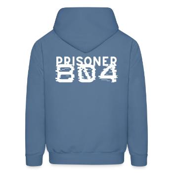 Prisoner no 804 - Men's Hoodie - denim blue - Back - Elias (183cm)