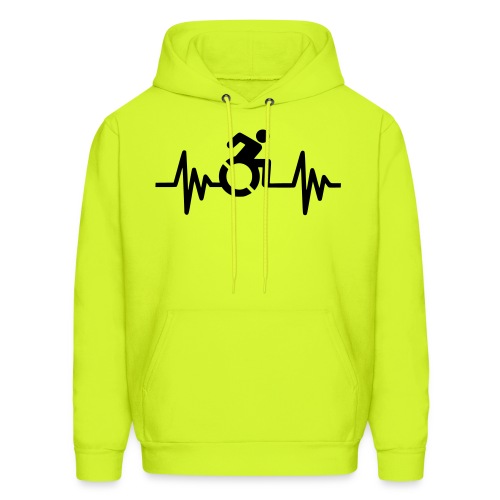 Wheelchair user with a heartbeat * - Men's Hoodie