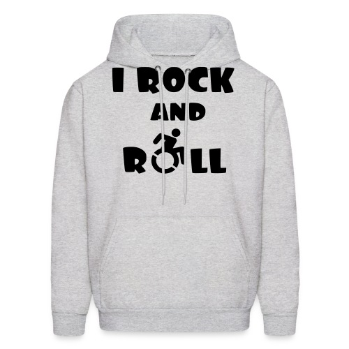 I rock and roll in my wheelchair, Music Humor * - Men's Hoodie