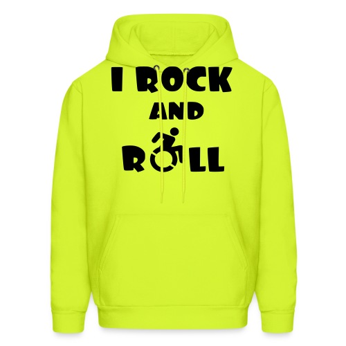I rock and roll in my wheelchair, Music Humor * - Men's Hoodie