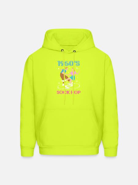 Sock Hop 1950s Dance Party - Men's Hoodie - safety green