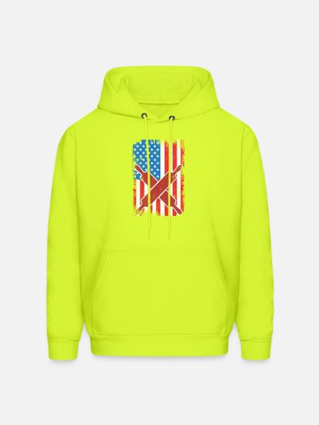 Baking USA Flag - Men's Hoodie - safety green
