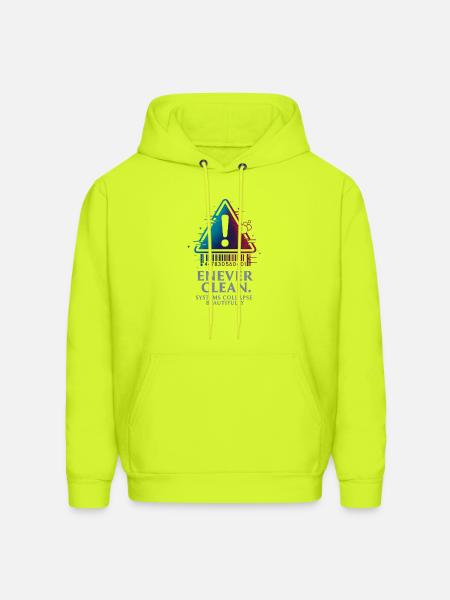 Warning Triangle Gradient - Men's Hoodie - safety green