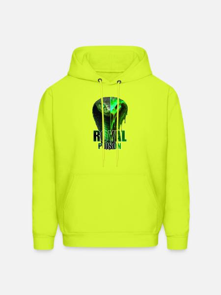 Royal Poison Serpent Split - Men's Hoodie - safety green
