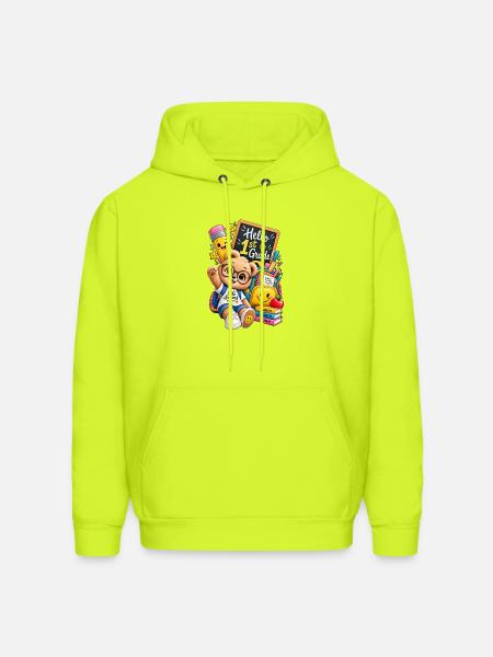 Go to school 🎒 - Men's Hoodie - safety green