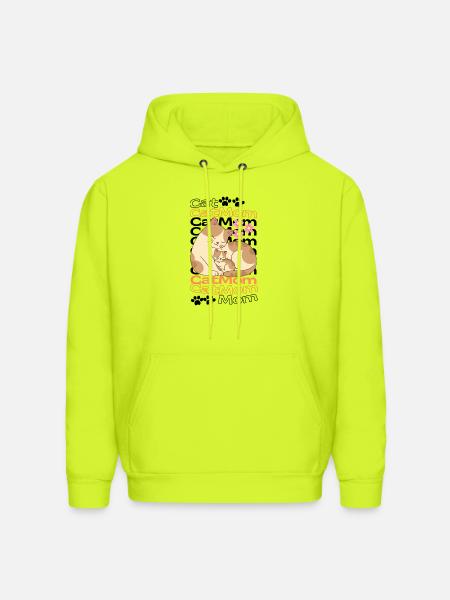 MomCat - Men's Hoodie - safety green