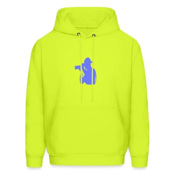 REAL MACHO - Men's Hoodie - safety green - Front - Elias (183cm)