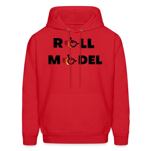 Roll model in a wheelchair, for wheelchair users - Men's Hoodie