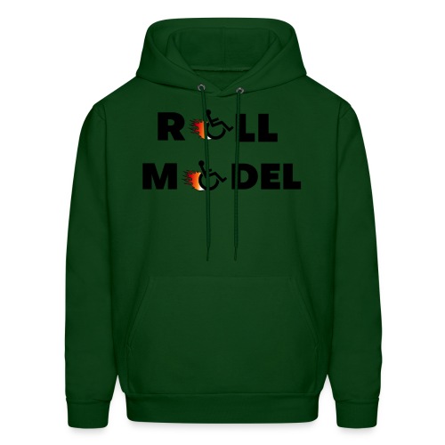 Roll model in a wheelchair, for wheelchair users - Men's Hoodie