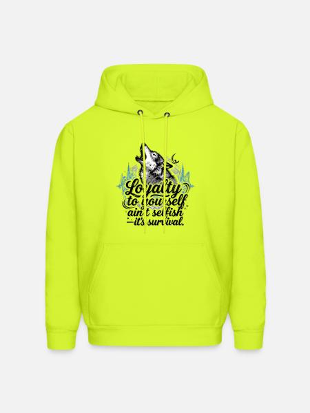 Loyalty To Yourself - Men's Hoodie - safety green