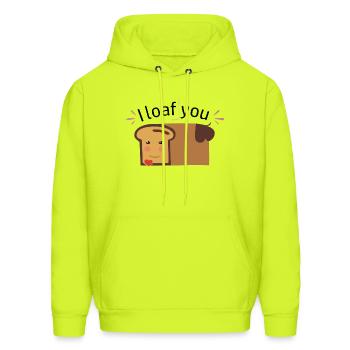i loaf you - Men's Hoodie - safety green - Front - Elias (183cm)