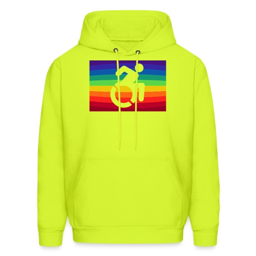 Rainbow wheelchair, LGBTQ flag 001 - Men's Hoodie