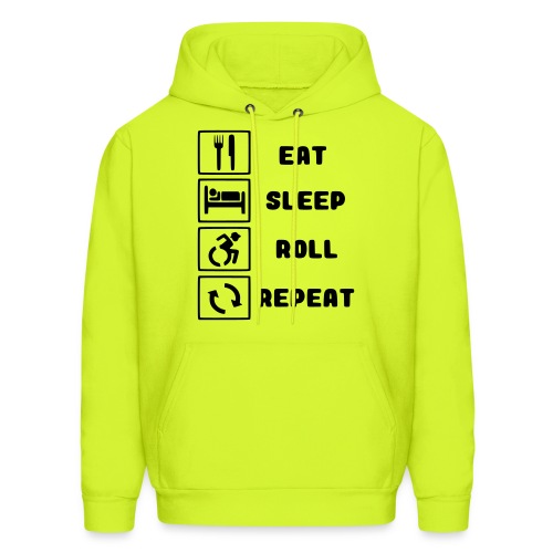 Eat, sleep roll with wheelchair and repeat - Men's Hoodie