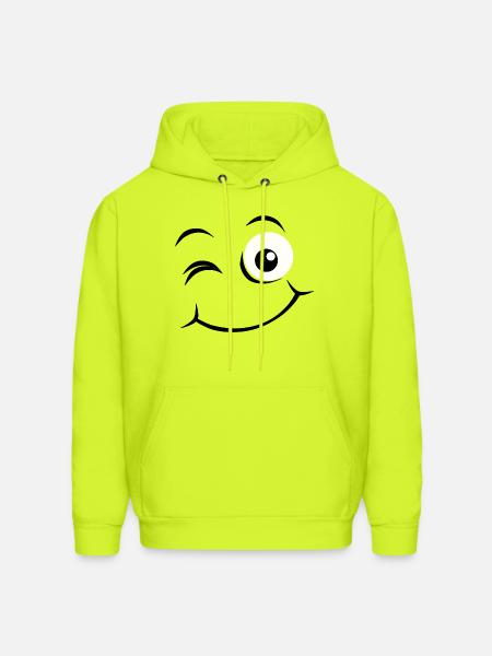 Happy face - Men's Hoodie - safety green