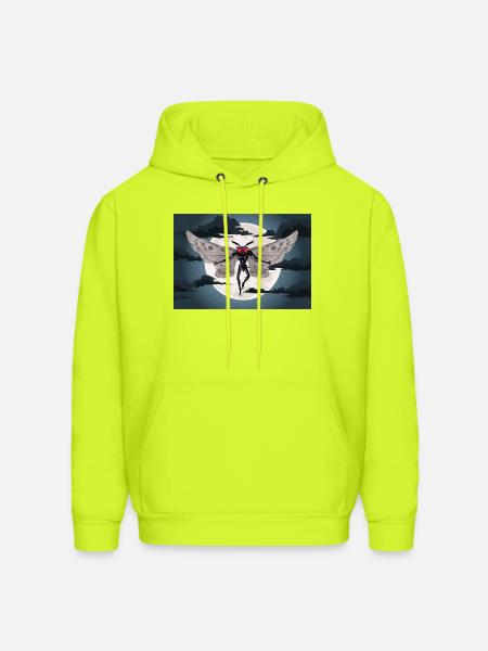 the mothman - Men's Hoodie - safety green