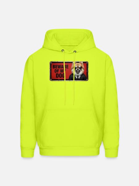 Beware of my dog - Men's Hoodie - safety green