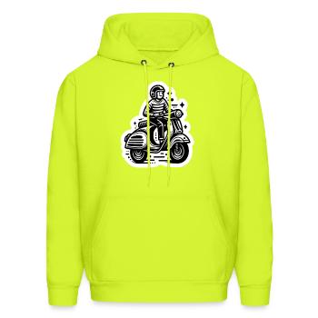 "Unique T-Shirts Bold Designs for Your Unique Styl - Men's Hoodie - safety green - Front - Elias (183cm)