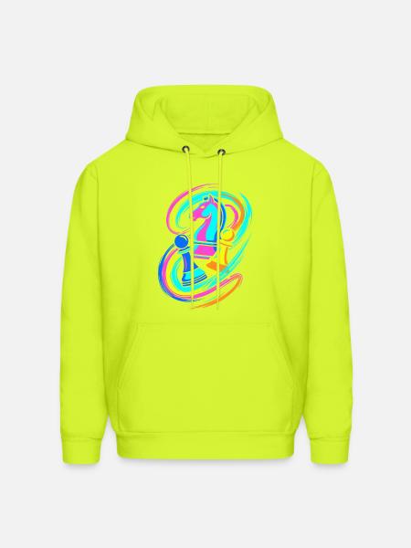 Chess Pieces - Men's Hoodie - safety green