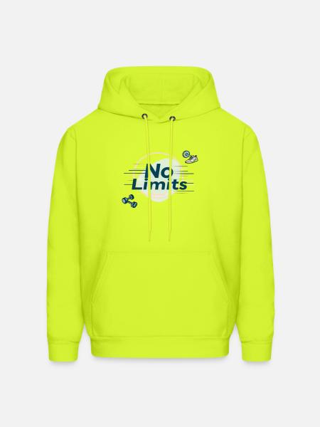 No Limits Fitness - Men's Hoodie - safety green