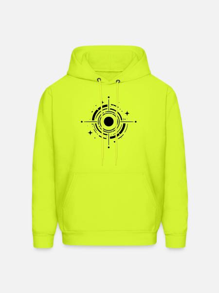 Cosmic Target Ring Emblem - Men's Hoodie - safety green