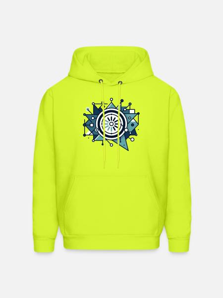 Circuit Starburst Emblem - Men's Hoodie - safety green