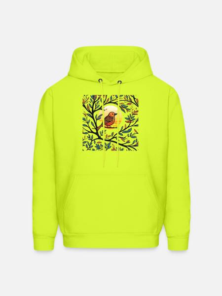 Sunset Serenade - Men's Hoodie - safety green