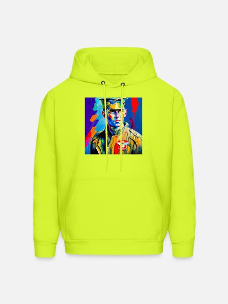 American Bomber Pilot - WW2 - Men's Hoodie - safety green