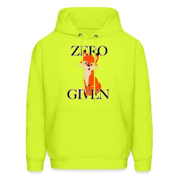 ZERO GIVEN - Men's Hoodie - safety green - Front - Elias (183cm)