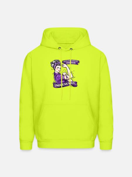 Unbreakable Sjögren's Warrior - Men's Hoodie - safety green