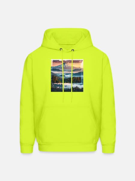 Pacific northwest - Men's Hoodie - safety green
