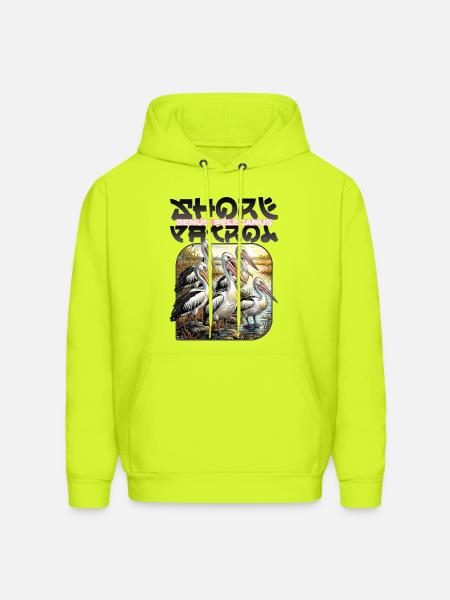 Pelecanus Shore Birds - Men's Hoodie - safety green