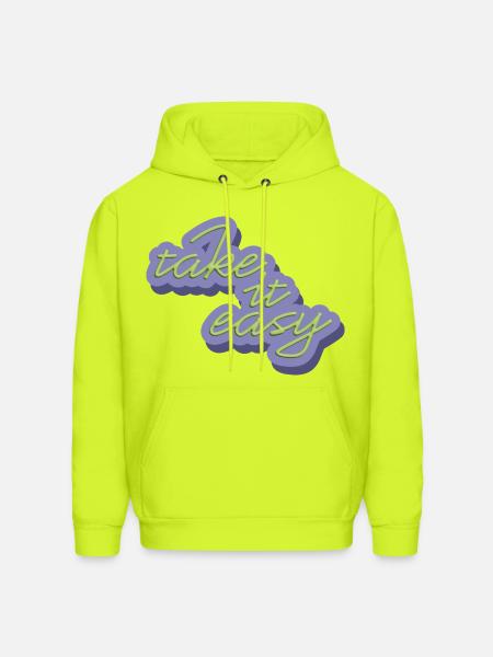 Take It Easy - Men's Hoodie - safety green
