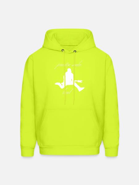 Practise_Make_Loud_-1- - Men's Hoodie - safety green