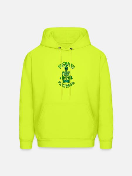 poison mushroom - Men's Hoodie - safety green