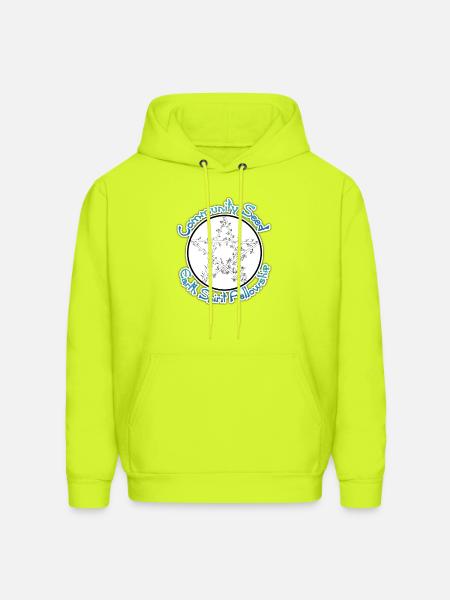 CS_Logo-HighQ-Transparent_Shadow - Men's Hoodie - safety green