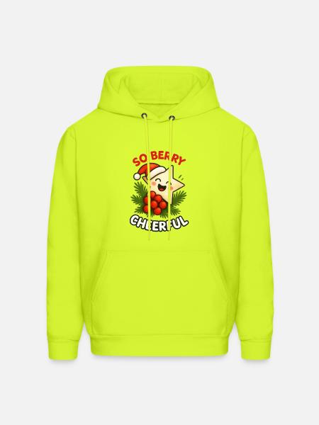 So Berry Cheerful - Men's Hoodie - safety green