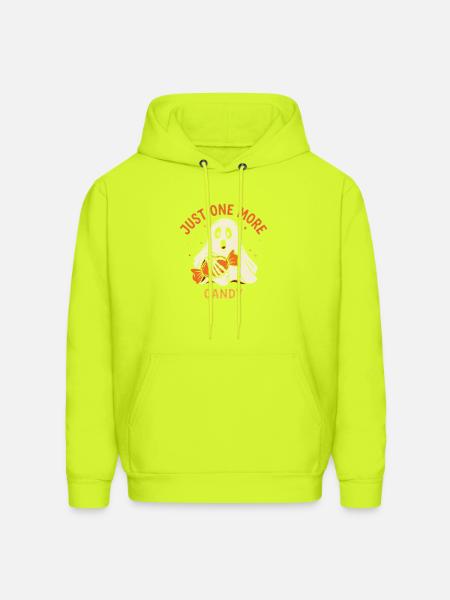 Just One More Candy Ghost - Men's Hoodie - safety green
