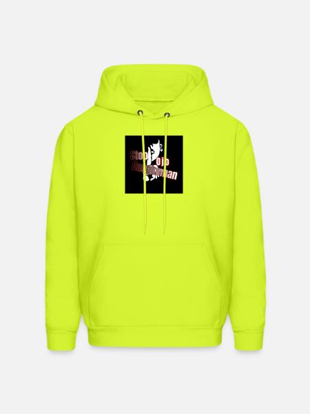 Stop Cangkeman Poster - Men's Hoodie - safety green
